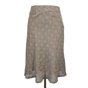 Covington A Line Skirt Womens 8P Flowy Lined Beige Black